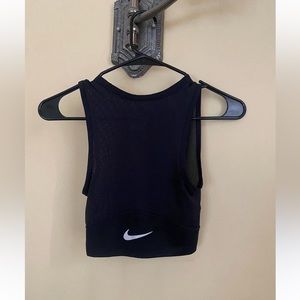 nike dri fit black mesh workout top
